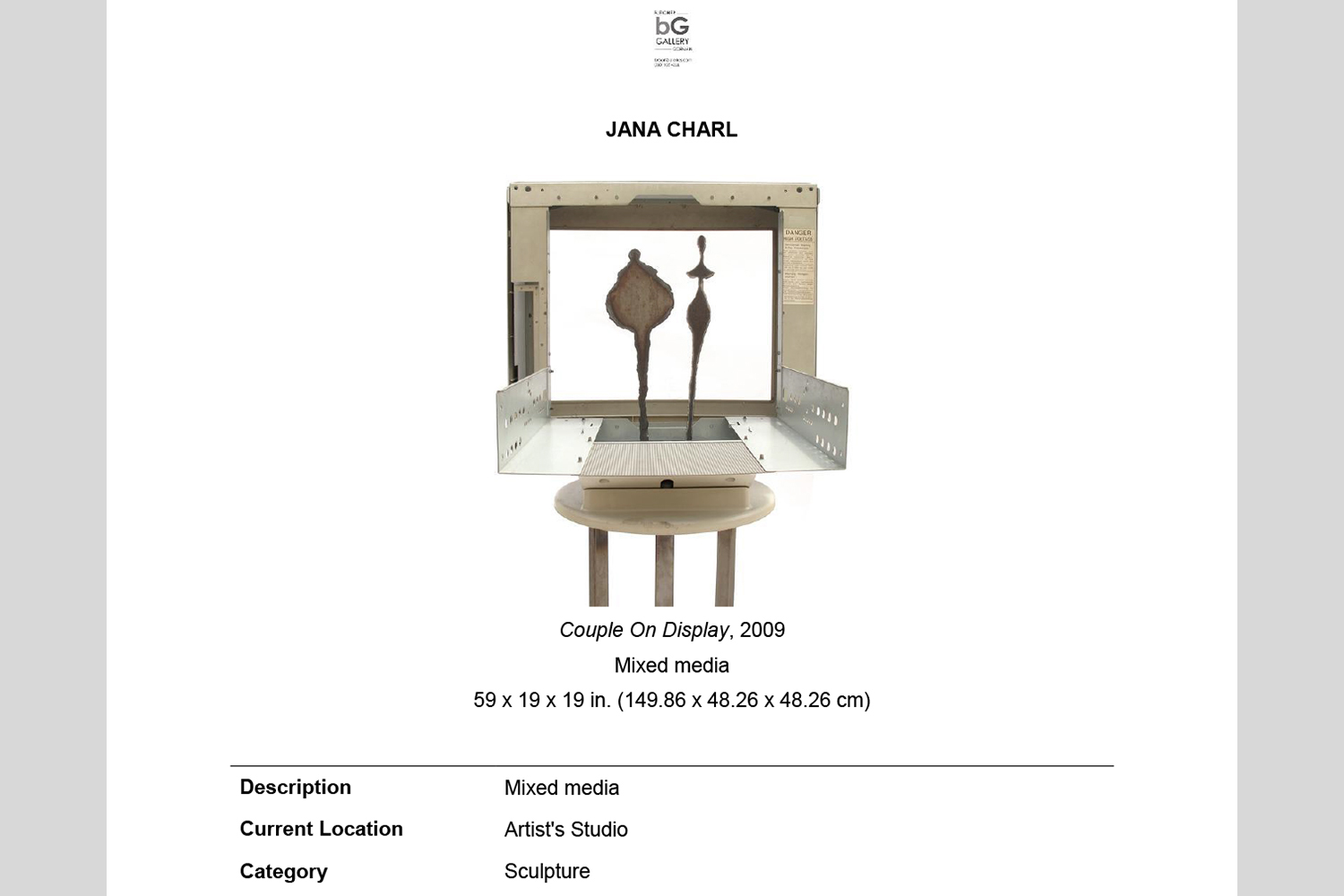bG Gallery Catalog